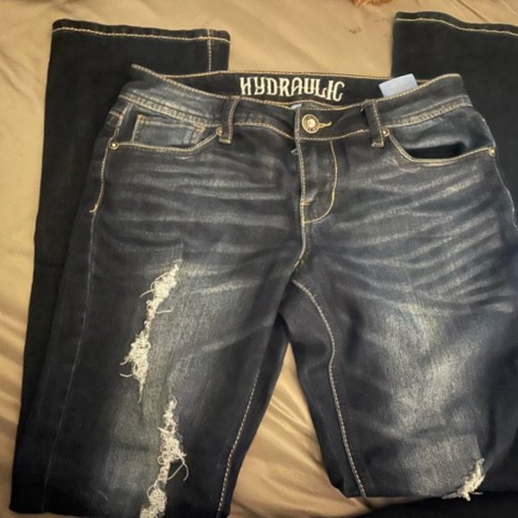 Hydraulic Lola Distressed Micro Boot Jeans - Picture 6 of 6